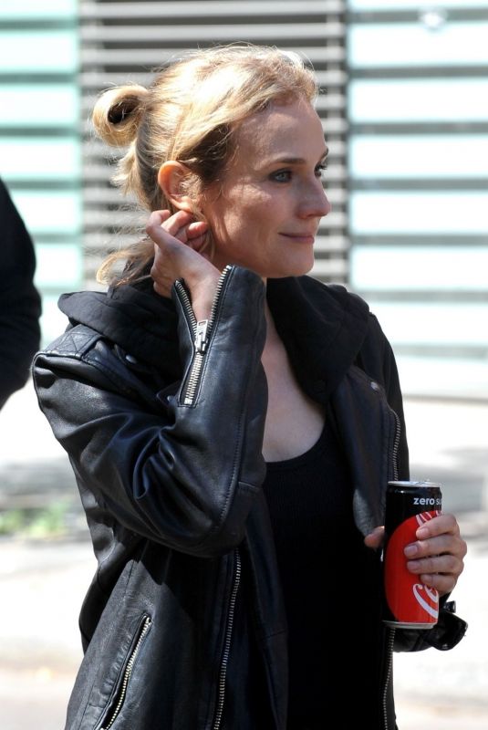 DIANE KRUGER on the Set of 355 in Paris 07/10/2019