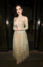 DITA VON TEESE Arrives at Her Hotel in Manchester 07/27/2019