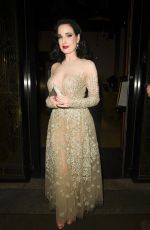 DITA VON TEESE Arrives at Her Hotel in Manchester 07/27/2019