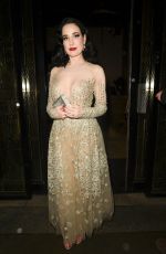 DITA VON TEESE Arrives at Her Hotel in Manchester 07/27/2019