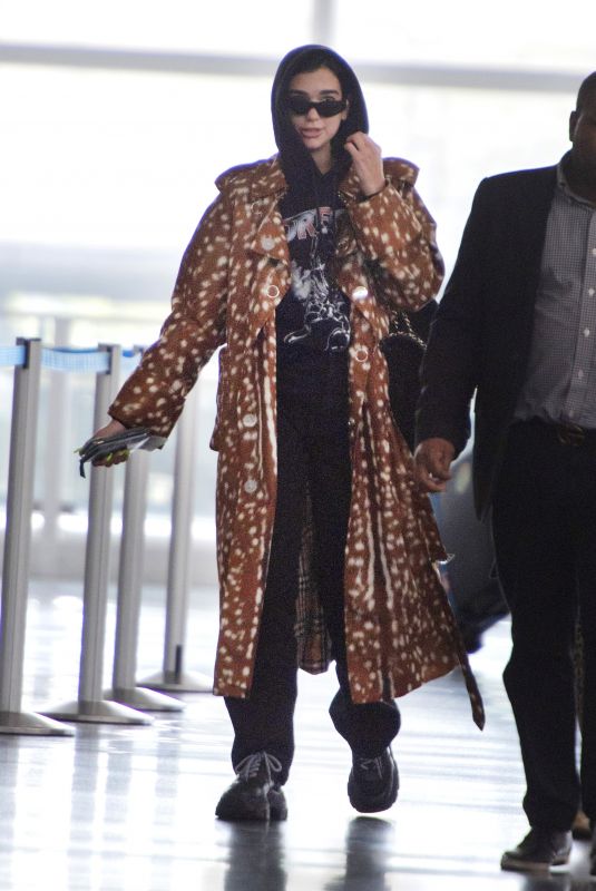 DUA LIPA at JFK Airport in New York 07/11/2019