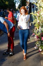 ELEANOR TOMLINSON Leaves Ivy Chelsea Garden in London 07/03/2019