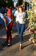 ELEANOR TOMLINSON Leaves Ivy Chelsea Garden in London 07/03/2019