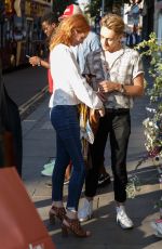 ELEANOR TOMLINSON Leaves Ivy Chelsea Garden in London 07/03/2019
