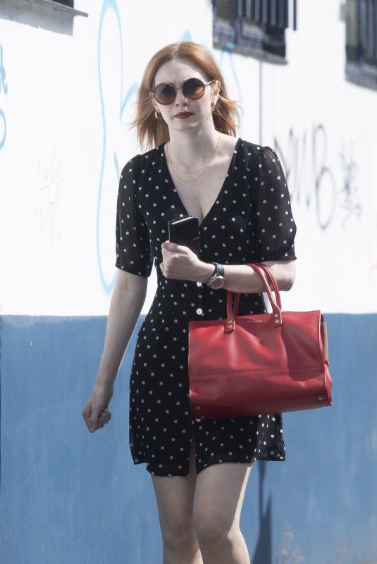 ELEANOR TOMLINSON Out and About in London 07/29/2019