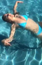 ELIZABETH HURLEY in Bikini at a Pool - Instagram Pictures and Video 06/30/2019