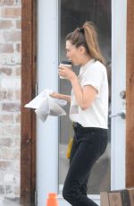 ELIZABETH OLSEN at Red Window Coffee in Los Angeles 07/08/2019