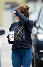 ELIZABETH OLSEN Leaves Alfred Coffee in Studio City 07/08/2019