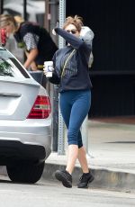 ELIZABETH OLSEN Leaves Alfred Coffee in Studio City 07/08/2019