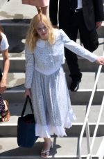 ELLE FANNING Arrives at Teen Spirit Press Conference at Giffoni Film Festival 07/22/2019