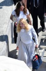 ELLE FANNING Arrives at Teen Spirit Press Conference at Giffoni Film Festival 07/22/2019