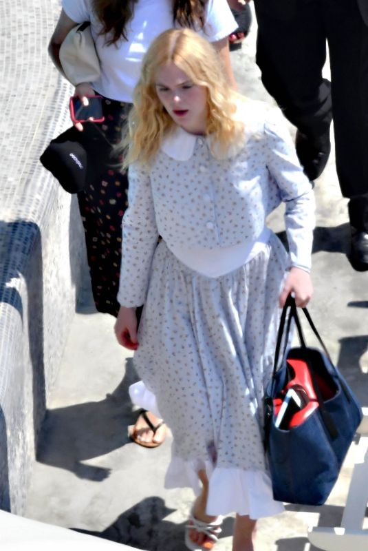 ELLE FANNING Arrives at Teen Spirit Press Conference at Giffoni Film Festival 07/22/2019