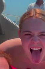 ELLE FANNING in Bikini on Vacation in Italy - Instagram Photos and Videos, July 2019