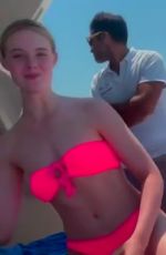 ELLE FANNING in Bikini on Vacation in Italy - Instagram Photos and Videos, July 2019