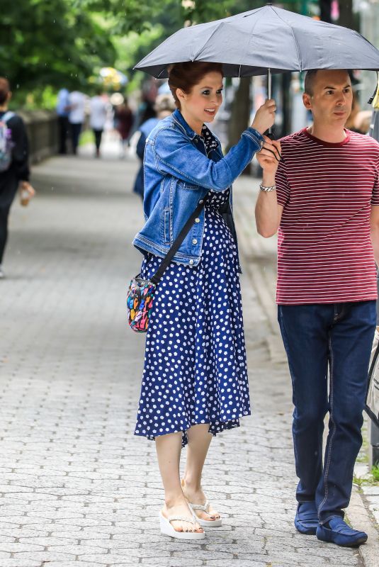 ELLIE KEMPER on hte Set of Unbreakable Kimmy Schmidt in New York 07/09/2019