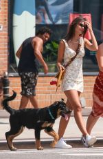 EMILY RATAJKOWSKI Out with Her Dog in New York 07/29/2019