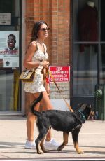 EMILY RATAJKOWSKI Out with Her Dog in New York 07/29/2019