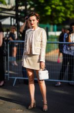 EMMA MACKEY Arrives at Miu Miu Resort 2020 Show in Paris 06/29/2019