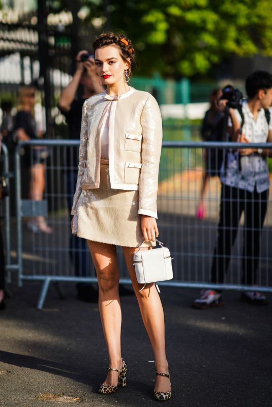EMMA MACKEY Arrives at Miu Miu Resort 2020 Show in Paris 06/29/2019