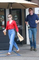 EMMA ROBERTS and Garrett Hedlund Out for Coffee in Los Feliz 07/07/2019