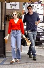 EMMA ROBERTS and Garrett Hedlund Out for Coffee in Los Feliz 07/07/2019