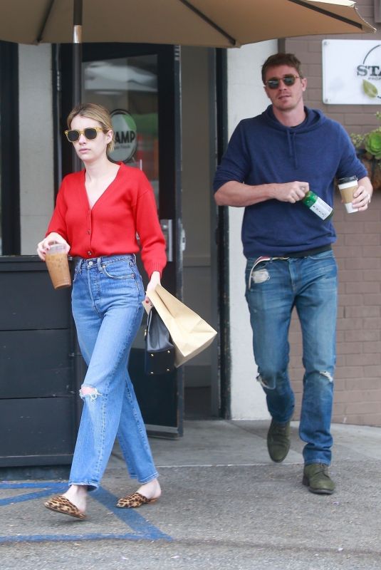 EMMA ROBERTS and Garrett Hedlund Out for Coffee in Los Feliz 07/07/2019