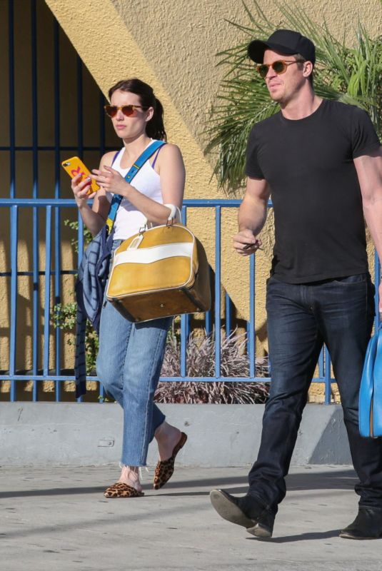 EMMA ROBERTS and GARRETT HEDLUND Out in Los Angeles 07/13/2019
