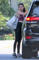 EMMA ROBERTS at a Gym in Los Angeles 07/17/2019