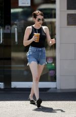 EMMA ROBERTS in Jeans Shorts Out in Los Feliz 07/25/2019