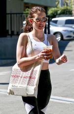 EMMA ROBERTS in Tights Out for Lunch in Los Feliz 07/19/2019