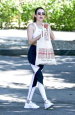 EMMA ROBERTS in Tights Out for Lunch in Los Feliz 07/19/2019