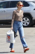 EMMA ROBERTS Leaves Rite Aid in Los Feliz 07/08/2019