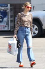 EMMA ROBERTS Leaves Rite Aid in Los Feliz 07/08/2019