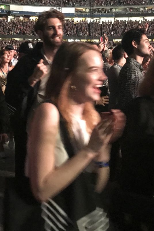 EMMA STONE at Paul McCartney Concert in Los Angeles 07/13/2019