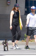ERIN DRAKE and Daniel Radcliffe Out with Their Dog in New York 07/08/2019