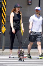 ERIN DRAKE and Daniel Radcliffe Out with Their Dog in New York 07/08/2019