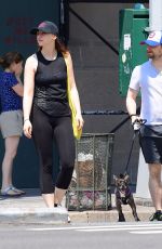 ERIN DRAKE and Daniel Radcliffe Out with Their Dog in New York 07/08/2019
