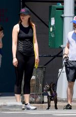 ERIN DRAKE and Daniel Radcliffe Out with Their Dog in New York 07/08/2019