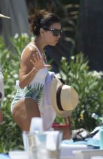 EVA LONGORIA in Swimsuit at a Pool in Marbella 07/10/2019