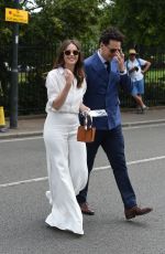 FELICITY JONES Arrives at 2019 Wimbledon Tennis Championships 07/08/2019
