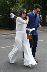 FELICITY JONES Arrives at 2019 Wimbledon Tennis Championships 07/08/2019