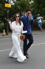 FELICITY JONES Arrives at 2019 Wimbledon Tennis Championships 07/08/2019