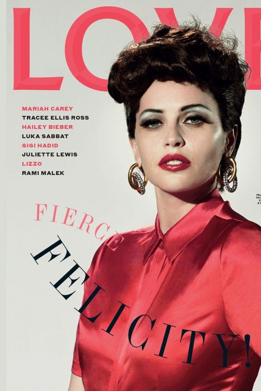 FELICITY JONES on the Cover of Love Magazine, August 2019
