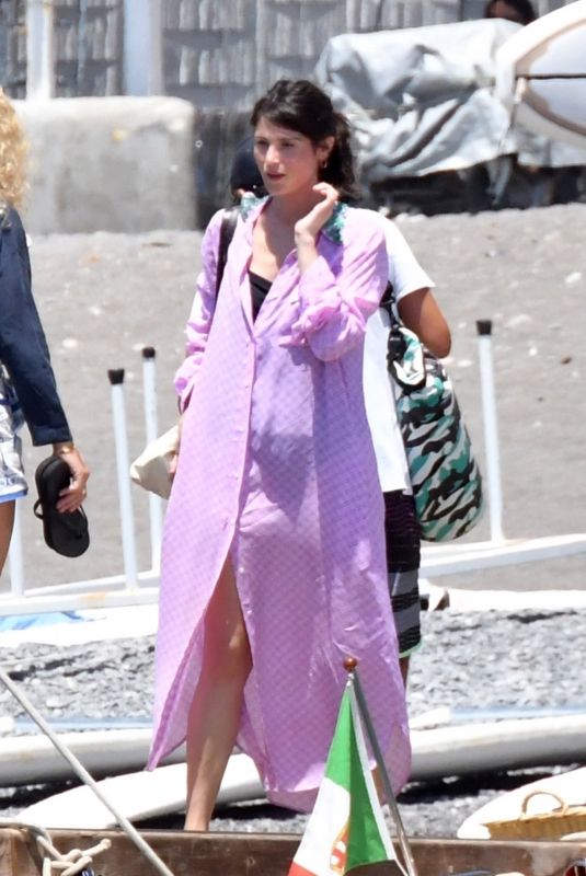 GEMMA ARTERTON on Vacation in Positano 07/03/2019