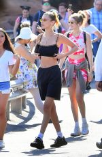 GIGI and BELLA HADID at Disneyland in Anaheim 07/06/2019