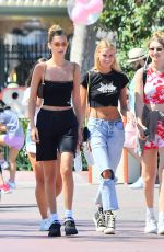 GIGI and BELLA HADID at Disneyland in Anaheim 07/06/2019