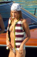 GIGI and BELLA HADID in Bikins at a Beach in Mykonos 07/30/2019