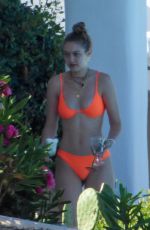 GIGI HADID in Bikini on Mykonos Island 07/27/2019