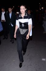 GIGI HADID Leaves Vogue Dinner in Paris 07/02/2019