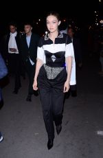 GIGI HADID Leaves Vogue Dinner in Paris 07/02/2019